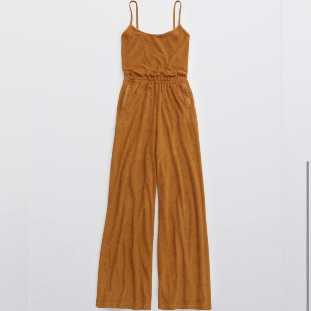 ♥️… Offline by Aerie Brown Summer lights Canela Pants Jumpsuit